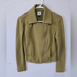 Cabi Road Trip Cotton Jacket #6470 Moss Green Zip Up Soft Blazer Women’s XS